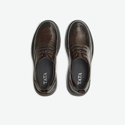 【云粉节】BF楼TATA他她男鞋2025秋季新款纯色百搭休闲皮鞋黑色商务鞋子OFM01DM5吊牌价1199 商品图2