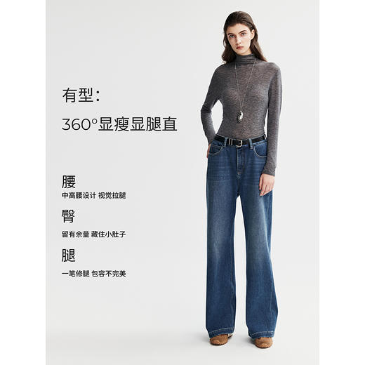 棉仓366619022-被子直筒牛仔裤 商品图1