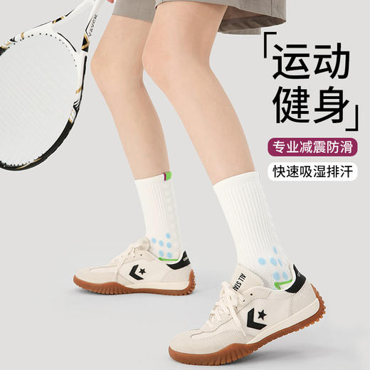 （49.9任选3件）Renaissance运动袜女士撞色潮袜吸汗防臭透气长筒袜毛巾底跑步袜（活动产品，收货7天内支持退换） 商品图8