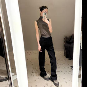 ROMI STUDIO“知性优雅”可机洗绵羊毛高领无袖毛衫 RWCSST1678