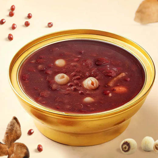 【山姆同款❗️陈皮莲子红豆沙】 精选五年新会陈皮，软糯香甜，绵绵起沙「0添加 0脂肪」文火慢炖多个小时，食材相融美味交织，尽情演绎别样风味， 网红爆款金碗盒装，超市同款即食方便粥L 商品图2