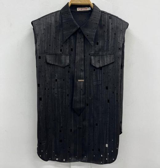 NC双口袋配领带无袖衬衫50624（黑）夏季252180030321 商品图0