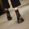 阿么手工女鞋休闲厚底切尔西靴2025新款皮带扣秋冬圆头短靴5.5CM 商品缩略图3