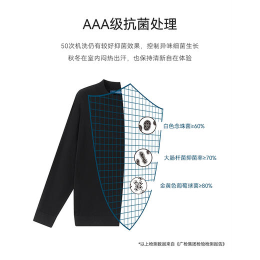 【人气爆款】秋冬新品可机洗高端美利奴羊毛长袖圆领/半高领/高领毛衣-FS03/04/05 商品图6