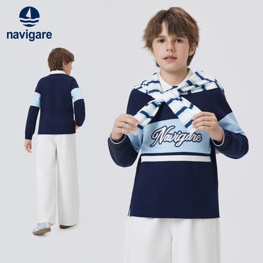 【纳维凯尔】【120-165】意大利小帆船男童长袖polo衫 商品图9