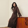 【严选】诗凡黎英伦风棕色立领系带风衣2025秋新款长款酷飒宽松通勤外套女7G7160271-1 商品缩略图0