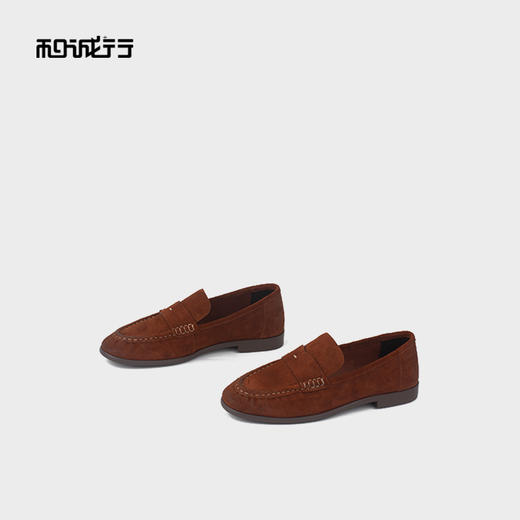 和诚行2025秋季复古真皮舒适乐福鞋1830057 商品图2