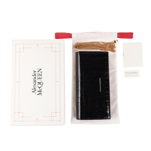 【超惠秒】McQueen 麦昆女士鳄鱼纹真皮手拿单肩包11037 商品图5