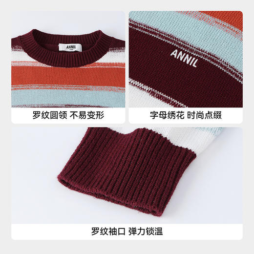 【实体店同款】男童圆领棉线衫冬季新款安奈儿童装AB544105 商品图4