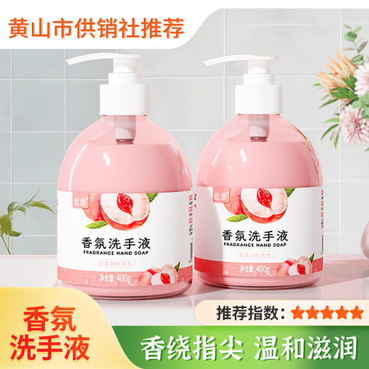 【蓝漂】蜜桃香氛洗手液2瓶装 儿童家用保湿香水按压便携家庭装 商品图0