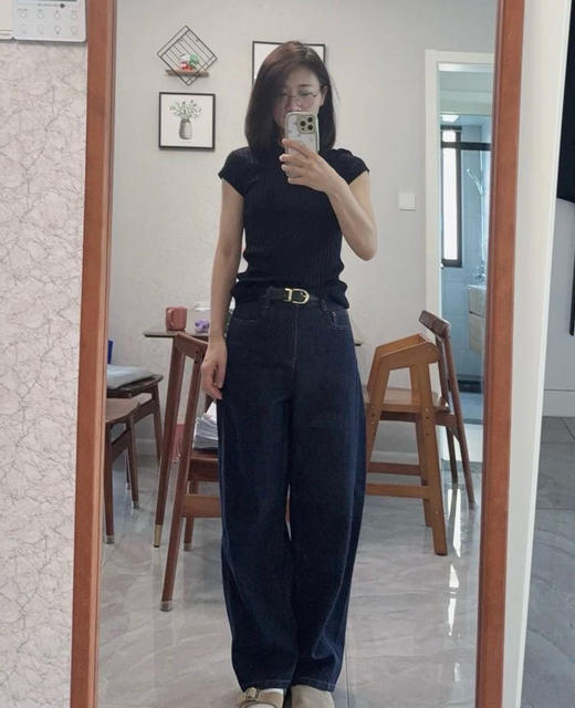 Moco25秋新款弯刀牛仔裤082608 商品图7