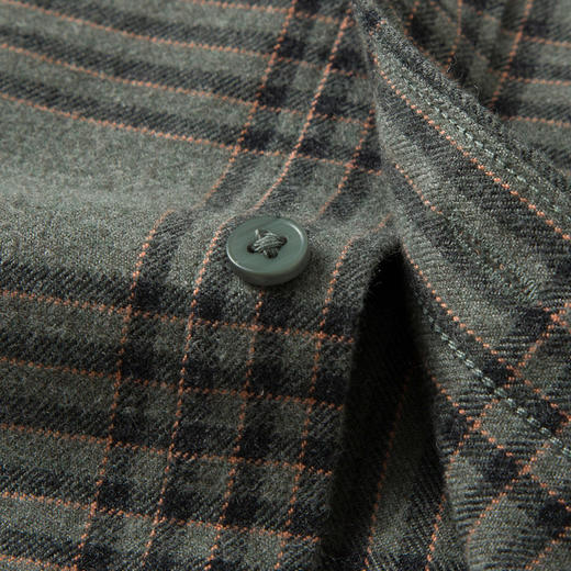 【含羊毛】罗蒙秋冬长袖格子衬衫男士磨毛厚实保暖舒适柔软百搭通勤休闲棉质衬衣 商品图4