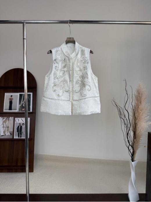 💥【七夕礼】高定系列❗首发😍【AUChris新中式重工亮片国风刺绣马甲ACU081503】，💕精致到开挂！ ✅人棉面料 | 软糯亲肤，🌟透气会呼吸，垂坠感绝绝子  商品图9