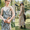 OLrain欧芮儿波西米亚风荷叶吊带连衣裙女秋2025年美拉德无袖长裙 商品缩略图3