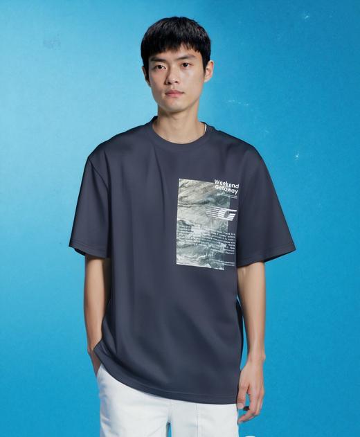 佐丹奴男装25年商场同款【索罗娜】凉感保型时尚印花T恤01095233 商品图2