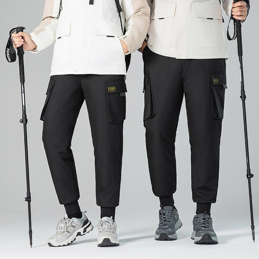 【鸭绒裤】罗蒙冬季男士休闲羽绒裤系带松紧腰设计时尚百搭通勤裤子直筒保暖户外 商品图1