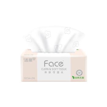 洁柔抽纸 粉Face柔韧3层120抽*24包  可湿水 原生木浆面巾纸 整箱纸巾 /家庭清洁/纸品 /清洁纸品 /抽纸 商品图5
