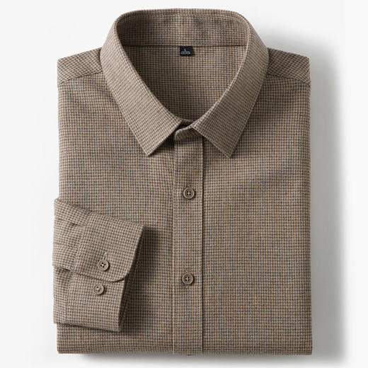 【含绵羊毛】罗蒙秋冬长袖衬衫男士职业通勤厚款舒适商务风长袖衬衣 商品图12