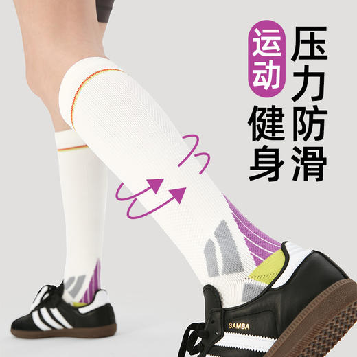（49.9任选3件）Renaissance女袜运动小腿袜跑步跳绳美腿显瘦健身瑜伽肌能压缩袜（活动产品，收货7天内支持退换） 商品图3