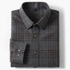 【含羊毛】罗蒙秋冬长袖格子衬衫男士磨毛厚实保暖舒适柔软百搭通勤休闲棉质衬衣 商品缩略图7