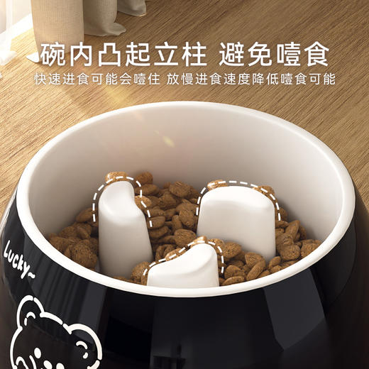 【慢食设计！健康饮食】碗内凸起立柱，避免噎食，狗碗狗狗慢食碗不锈钢狗盆狗食盆防打翻大口径饭盆水碗宠物用品。ra 商品图1