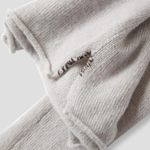 ROMI STUDIO“慵懒手作”羊驼绒羊毛自然卷边亨利领毛织 RWCASJ4996 商品图3