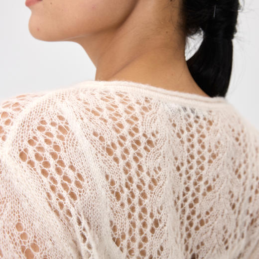 丝绒镂空圆领女套衫  SJF97W371N 商品图7