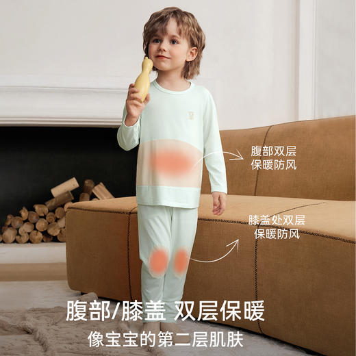 【宝宝服饰】嫚熙儿童家居服宝宝肌底衣保暖套装分体睡衣 商品图2