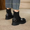 阿么手工女鞋休闲厚底切尔西靴2025新款皮带扣秋冬圆头短靴5.5CM 商品缩略图2