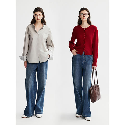 棉仓366619022-被子直筒牛仔裤 商品图3