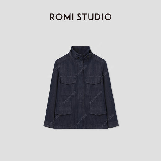 ROMI STUDIO“旅行者”意式老钱工装立领牛仔夹克外套RWCSWA3131 商品图0