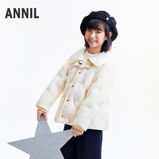 【实体店同款】女童中长款羽绒服冬季新款安奈儿童装AG545336 商品图2