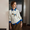 OLrain欧芮儿趣味小马绣花毛织套头衫女秋季2025新款慵懒羊毛上衣 商品缩略图0