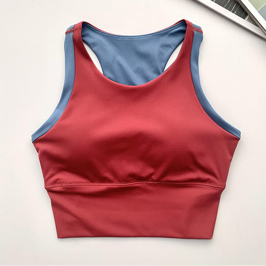 壁虎瑜伽【2508SY412】个性撞色美背背心【5天发货】（一体式胸垫） 商品图7