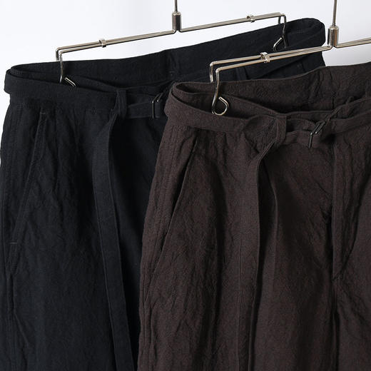 blurhms Linen Cotton Belted Trousers 麻棉女装锥形长裤 商品图1