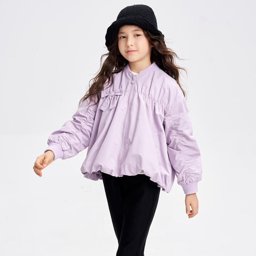 笛莎Deesha 2025秋季新款女童时尚设计感棒球服外套 商品图1