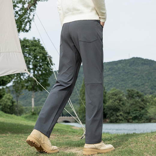 罗蒙春秋男士休闲裤户外直筒男舒适弹力百搭男女同款休闲长裤 商品图2