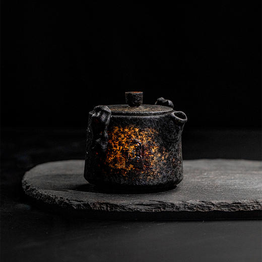 张文山冰碛岩乌冰花纹一壶两杯 商品图2