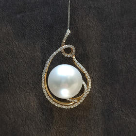 海水珍珠挂件吊坠14.5mm