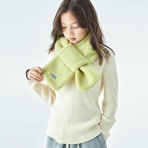 棵初2025年冬季新款亲子中大女童柔软蓬松亲肤围巾保暖微弹围脖 商品图3