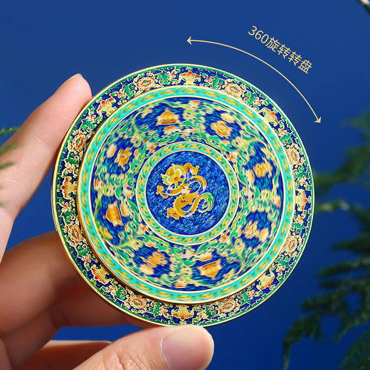 可以旋转的国宝金属冰箱贴古韵遗珍冰箱贴缠枝莲纹盏托AR冰箱贴 商品图1