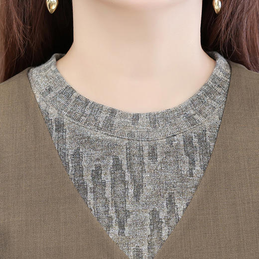 QYM 53B251-Y时尚三件套小衫+马甲+高腰半身裙套装 商品图3