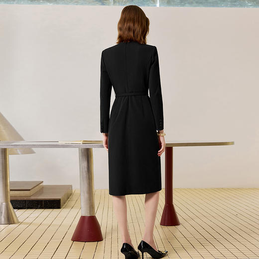 IWY/高级感黑色正式场合优雅连衣裙女气质干练职业西装裙工作服J25Q232-B 商品图4