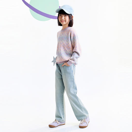 【实体店同款】女童长袖针织衫冬季新款安奈儿童装AG544135 商品图3