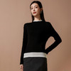 爱帝莱赛尔绵羊毛拼色假两件秋季薄款打底衫 商品缩略图4