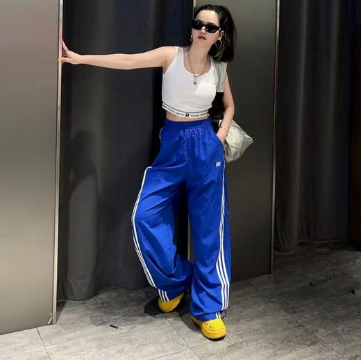 NC松紧腰拼织带阔腿裤50624（黑）秋季153020040321 商品图0