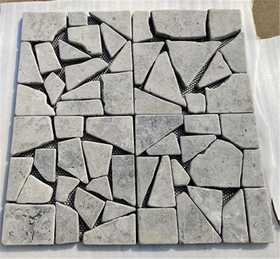 布鲁塞尔灰墙石/粘网碎拼