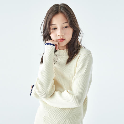 棵初2025年秋冬季新款亲子中大女童纯色半高领毛衣亲肤棉感针织衫 商品图4