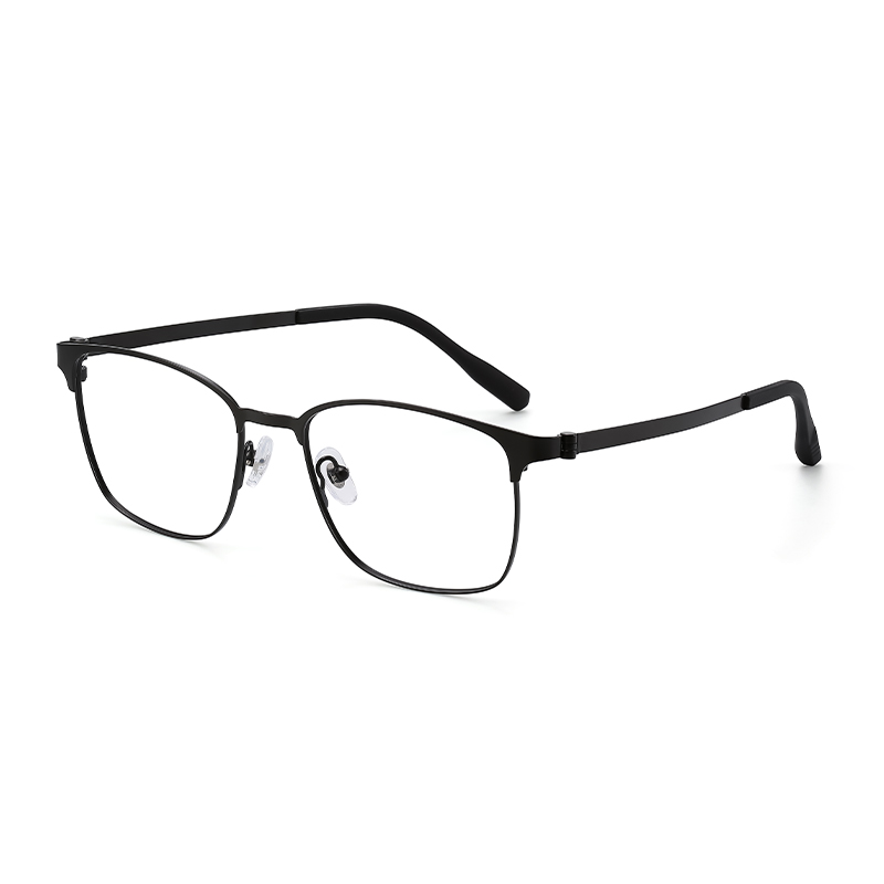 普莱斯光学镜框H00410 轻奢商务框 经典框型 痞帅潮款 合金+硅胶材质 三色可选