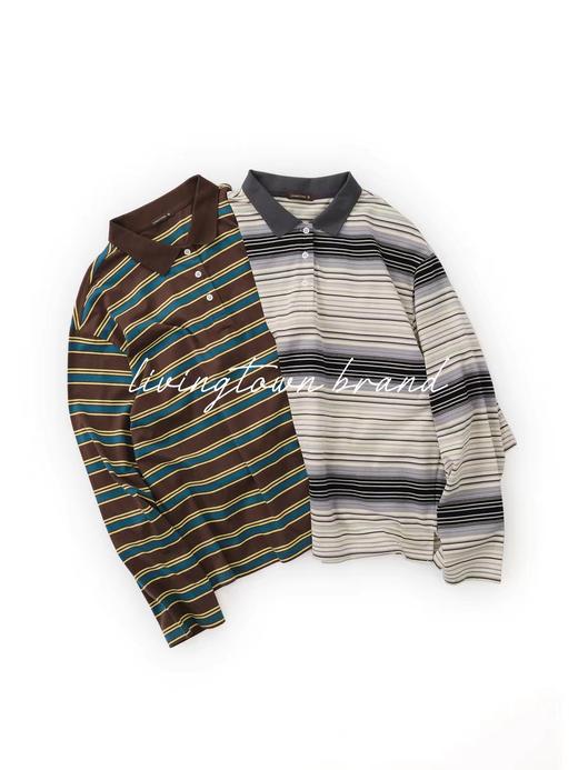 LIVINGTOWN/LT缤纷撞色长袖POLO 商品图0